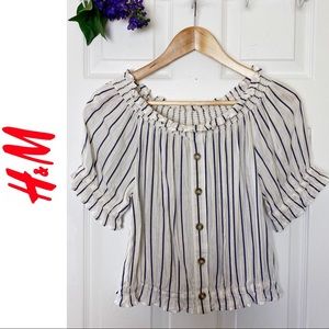H&M Girl’s striped off the shoulder top
